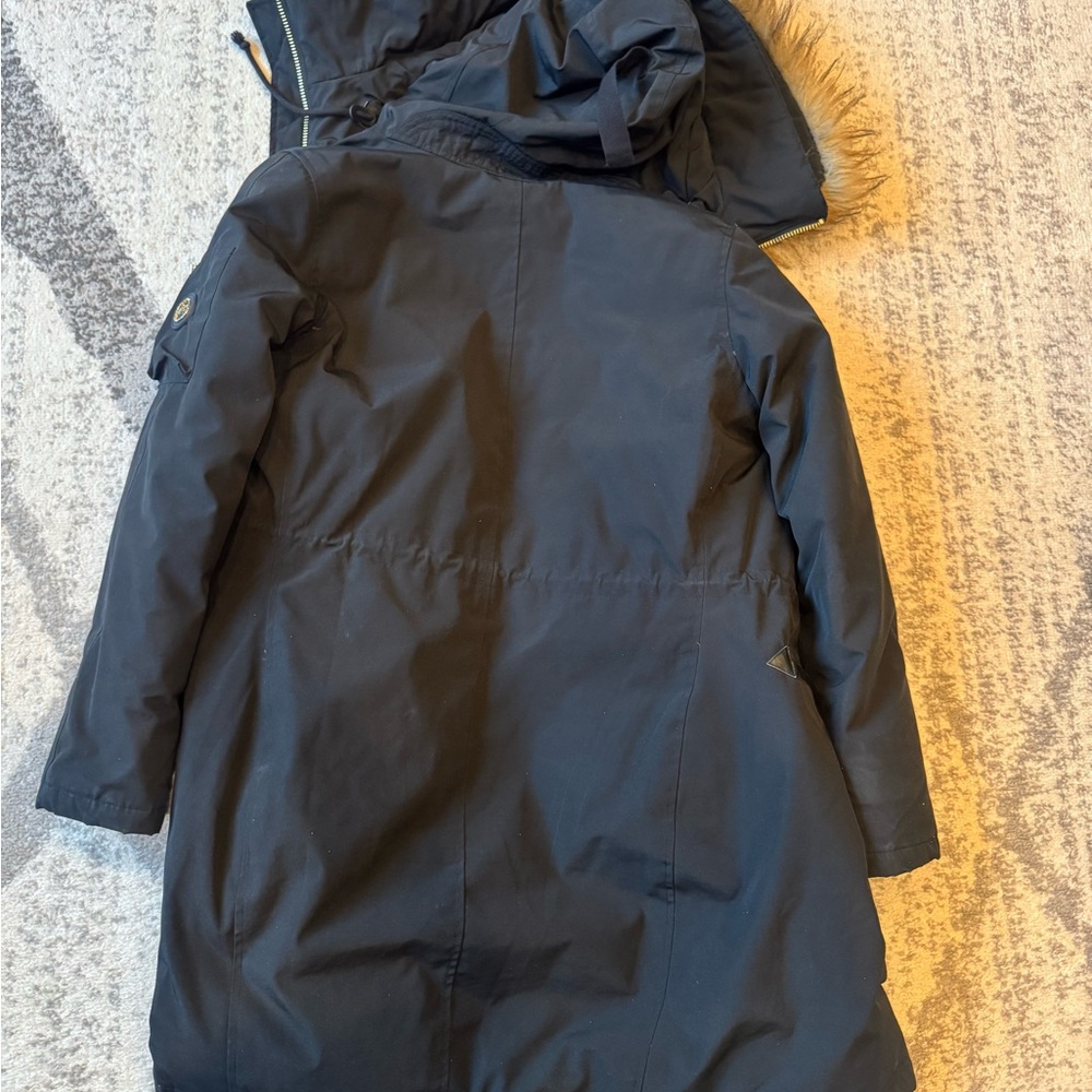 Michael Kors Black Puffer Coat with Fur Hood - Picture 6 of 7